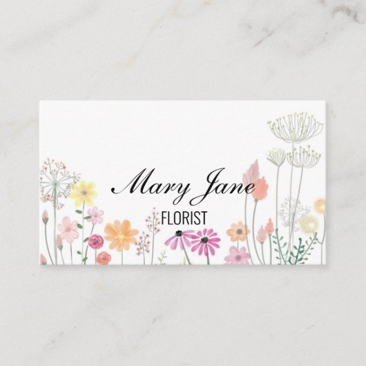 Carte De Visite Flore personnalisée (Devant)