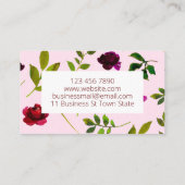 Carte De Visite Flore Rose DO-IT-YOURSELF Artisanat Bougie Soy Mel (Dos)