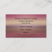 Carte De Visite Flore rose Élégant Floral Pacifique Professionnel (Dos)