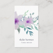 Carte De Visite Flore violette et de sable | vertical (Devant)