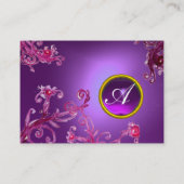 Carte De Visite FLORENTINE BAROQUE MONOGRAM GEM Améthyste mauve (Dos)