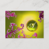 Carte De Visite FLORENTINE BAROQUE MONOGRAM GEM jaune topaz (Dos)