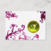 Carte De Visite FLORENTINE BAROQUE MONOGRAM GEM lin rose jaune (Dos)