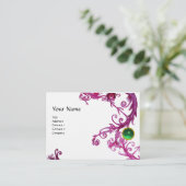 Carte De Visite FLORENTINE BAROQUE MONOGRAM GEM lin vert (Debout devant)