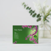Carte De Visite FLORENTINE BAROQUE MONOGRAM GEM vert violet rouge (Debout devant)