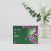 Carte De Visite FLORENTINE BAROQUE MONOGRAM GEM vert violet rouge (Debout devant)
