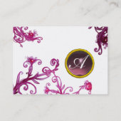 Carte De Visite FLORENTINE BAROQUE MONOGRAM GEM violet blanc (Dos)