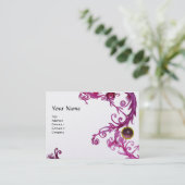 Carte De Visite FLORENTINE BAROQUE MONOGRAM GEM violet perle blanc (Debout devant)