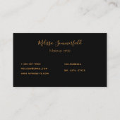 Carte De Visite Flores bordeaux noirs or geo monogramme élégant (Dos)