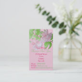 Carte De Visite Flores roses fleuriste feuille (Debout devant)