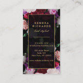 Carte De Visite Flores sombres romantiques (Dos)