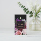 Carte De Visite Flores sombres romantiques (Debout devant)