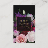 Carte De Visite Flores sombres romantiques (Devant)