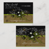 Carte De Visite Flores tourbillonnant (Devant / Derrière)