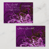 Carte De Visite Flores tourbillonnant - - Violet profond (Devant / Derrière)