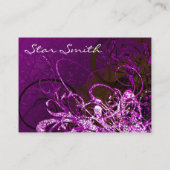 Carte De Visite Flores tourbillonnant - - Violet profond (Dos)