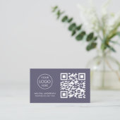 Carte De Visite Florisant professionnel QR Code Logo Entreprise mo (Debout devant)