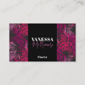 Carte De Visite Florisateur spectaculaire rose noire (Devant)