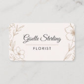 Carte De Visite Florist Floral (Devant)