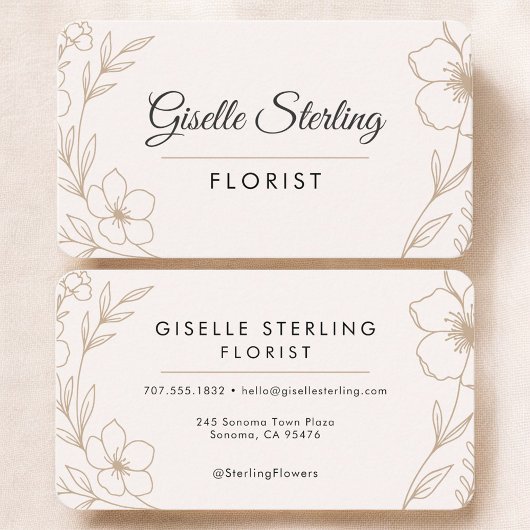 Carte De Visite Florist Floral