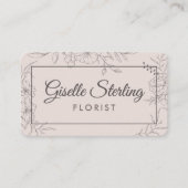 Carte De Visite Florist Floral Blush Pink Floral (Devant)