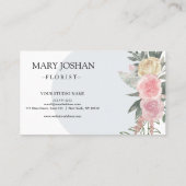 Carte De Visite Florist Floral Élégant (Dos)