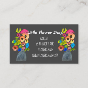 Carte De Visite Florist Flower Shop de fleurs modernes