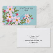 Carte De Visite Florist Flower Shop Entreprise design (Devant / Derrière)