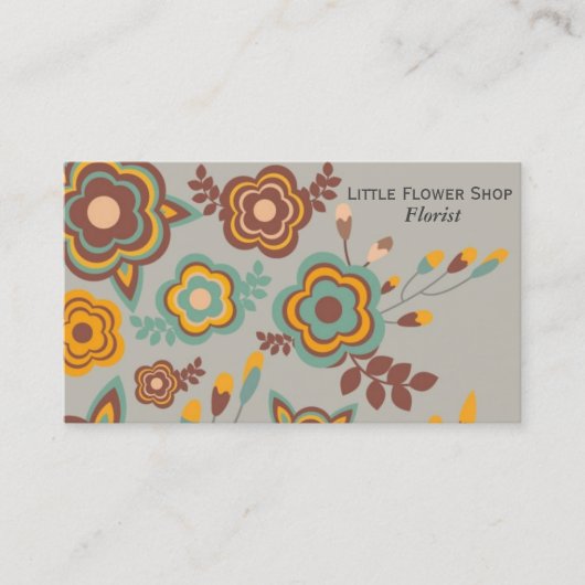 Carte De Visite Florist Flower Shop Entreprise design (Devant)