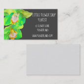 Carte De Visite Florist Flower Shop moderne orchidée art affaires (Devant / Derrière)