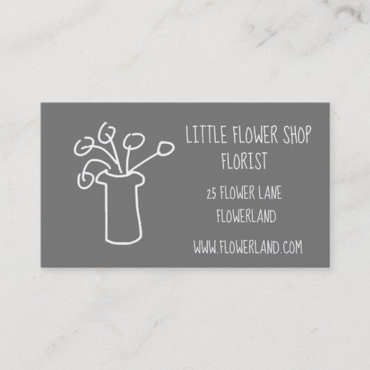 Carte De Visite Florist Flower Shop moderne simple entreprise (Devant)