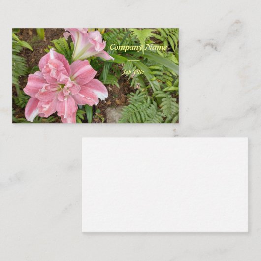 Carte De Visite Floriste (Devant / Derrière)