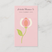 Carte De Visite Floriste de la tulipe rose (Devant)