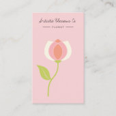 Carte De Visite Floriste de la tulipe rose (Devant)