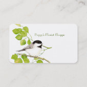 Carte De Visite Floriste de poulet Fleurs de magasin (Dos)