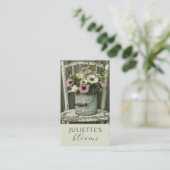 Carte de visite Floriste Floral Designer (Debout devant)