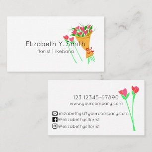 Carte De Visite Floriste minimaliste