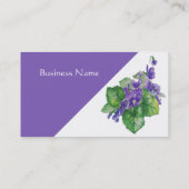 Carte De Visite Floriste Nature Fleur Aquarelle Violet Plante (Dos)