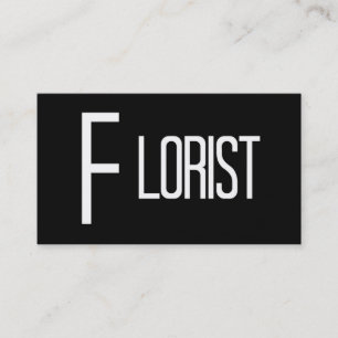 Carte de visite floriste noir et blanc