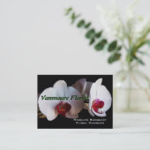 Carte De Visite Floriste Pearl double luxe de l'orchidée (Debout devant)