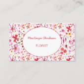 Carte De Visite Floriste Peint main moderne Aquarelle Flower (Devant)