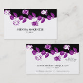 Carte De Visite Floriste (violet) (Devant / Derrière)