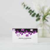 Carte De Visite Floriste (violet) (Debout devant)