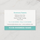 Carte De Visite Floristes et vendeurs de fleurs Florist (Dos)