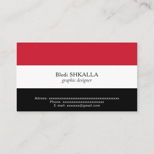 Carte De Visite Flot d'Iraq (Dos)