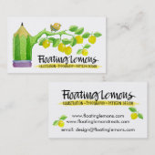 Carte de visite flottant de citrons (Devant / Derrière)