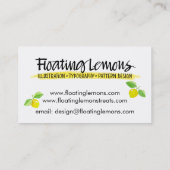 Carte de visite flottant de citrons (Dos)