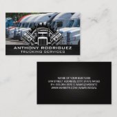 Carte De Visite Flotte de semi-camions | Logo de transport (Devant / Derrière)
