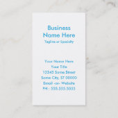 Carte De Visite flou colorado pride (Dos)