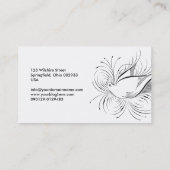 Carte De Visite Flourish d'auteur d'auteur de cannette de (Dos)